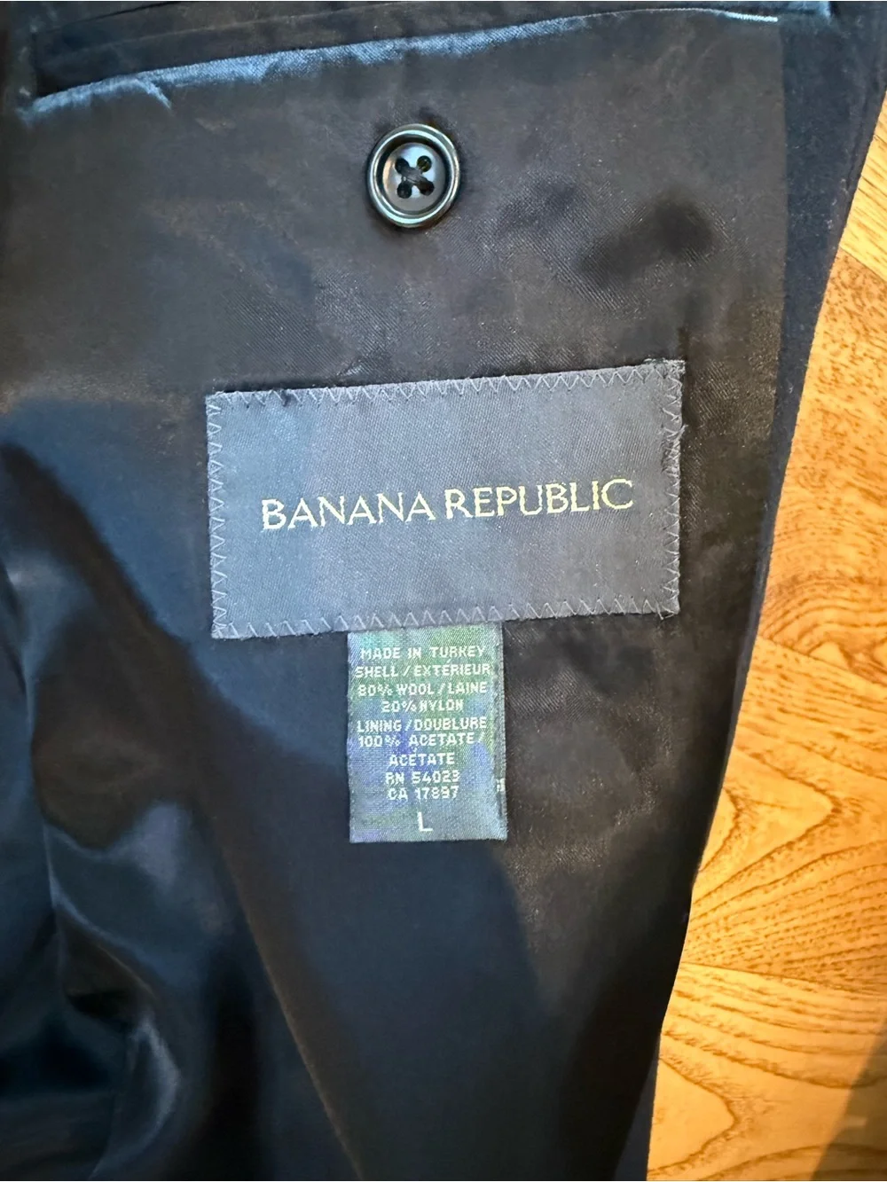 Banana Republic Men's Navy Pea Coat